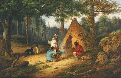 Cornelius Krieghoff Caughnawaga Indians at Camp oil painting image